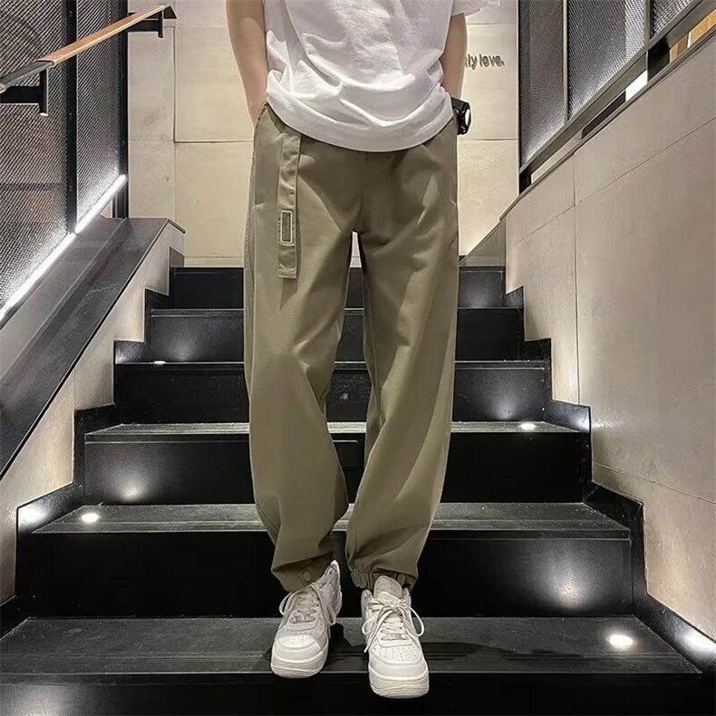 新款休闲裤男夏季微弹纯色运动裤长裤宽松型潮时尚潮牌KK109-P40,女装休闲裤,星座911-3