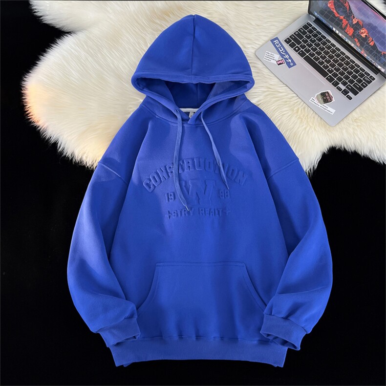 抖音品质供货2025秋冬新款凹凸钢印连帽卫衣A158-WY61-P65,男装卫衣,电商A158