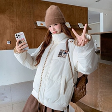 2025年新款高街字母刺绣设计感棉衣女冬季宽松小个子情侣棉服外套，男装棉衣，星座218-8
