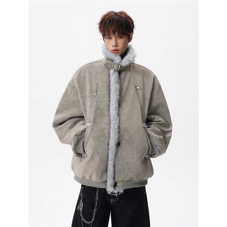 6无影墙PU皮荔枝纹座山雕全毛棉衣外套514A-HWH102-P128控228，男装棉衣，星座514A（原614）