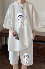 华夫格套装运动短袖t恤套装休闲两件套一套HZ84233-P44，男装T恤，电商A040