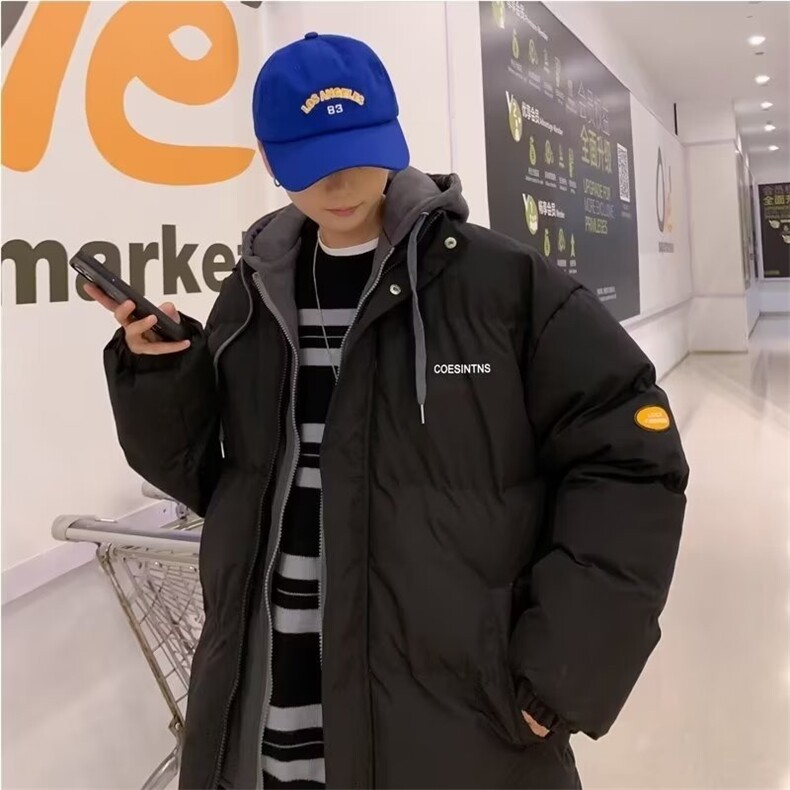 秋冬季美式潮牌加厚外套男款宽松休闲时尚百搭棉衣,男装棉衣,星座410-7