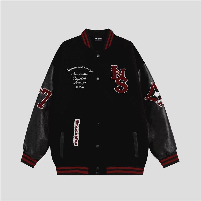 【004】棒球服外套男冬运动加厚休闲情侣开衫夹克A079-WT102-P60,男装夹克,电商A079