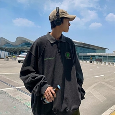 美式复古小众设计感polo翻领卫衣男A30P60，男装卫衣，星座1116-2