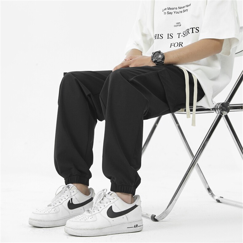 特批35K090束脚无影墙2024春季新款工装裤多口袋束脚休闲长裤子,男装休闲裤,电商A436