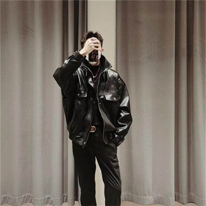 现货不缺货 加棉加厚宽松皮衣 工装夹克 1209-1-JK13J-P108 网图图片