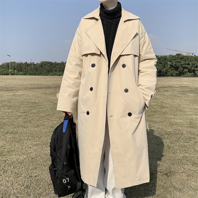 工装中长款风衣男韩版潮流高街ins痞帅外套宽松夹克上衣W3156-P53,男装风衣,星座412