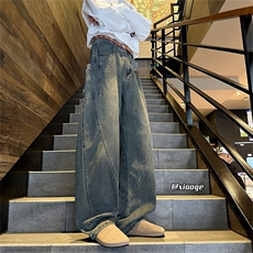 XZ616春季重磅水洗斜拼袋分割百搭牛仔长裤TY1025特P40控78，男装牛仔裤，星座512A（原616）