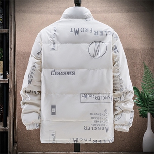 现货 外贸连帽鲨鱼皮 高品质直播 抖音情侣款学生外套羽绒服大码图片