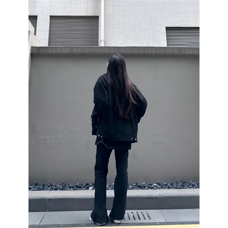高街美式排扣牛仔裤拉链设计感直筒牛仔裤,男装牛仔裤,星座310A-4