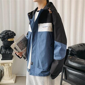 2021春季 男士休闲港风外套男 潮流夹克外套男宽松拼接 9202-P75图片