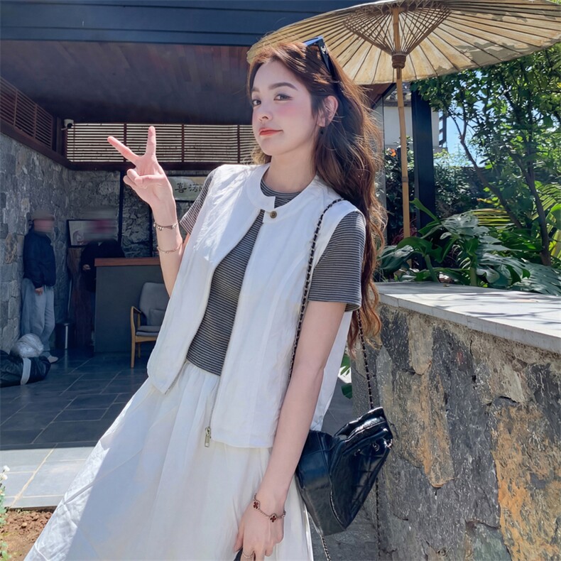现货夏季马甲套裙三件套p175-k255,女装套装/套裙,丝露怡语