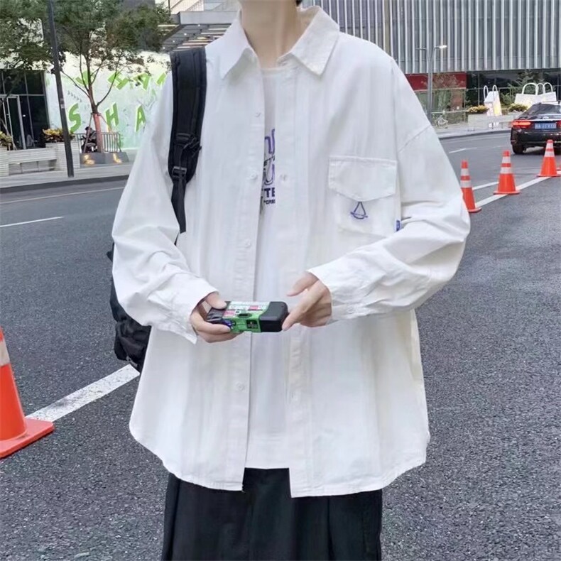 长袖衬衫男港风立体口袋衬衫外套K8903P32,男装衬衫,星座1116-2