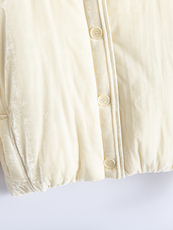 水衣源8815款冬季圆领短款宽松加棉丝绒棉服女纯色时尚外套，女装棉衣/棉服，水衣源