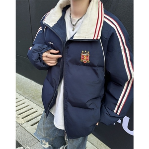 自家图 美式撞色织带棉衣棉服男冬季加厚面包服XZ212-QMY9092-P96图片