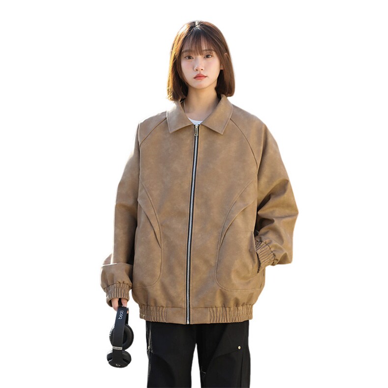 中性风皮衣夹克外套春季新款工装外套潮牌飞行夹克A436-1801-P75,男装夹克,电商A436