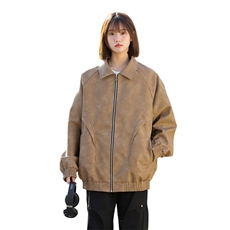 中性风皮衣夹克外套春季新款工装外套潮牌飞行夹克A436-1801-P75，男装夹克，电商A436
