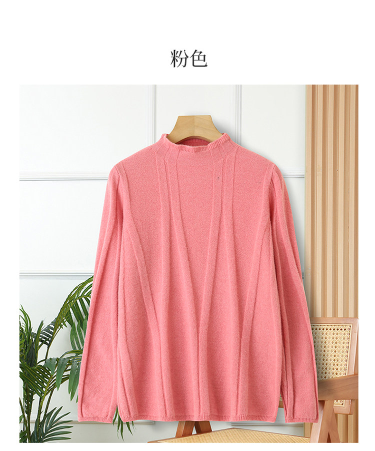 2025年秋季时尚百搭通勤简约休闲短自由领中厚，女装羊毛衫，温瑞