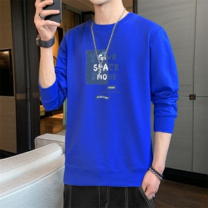 主推大货现货 2025春秋新款圆领大码印花男士卫衣F155图片