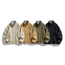 现货纯棉夹克男宽松立领上衣外套DSA157B-J2528-TP88，男装夹克，电商A157B