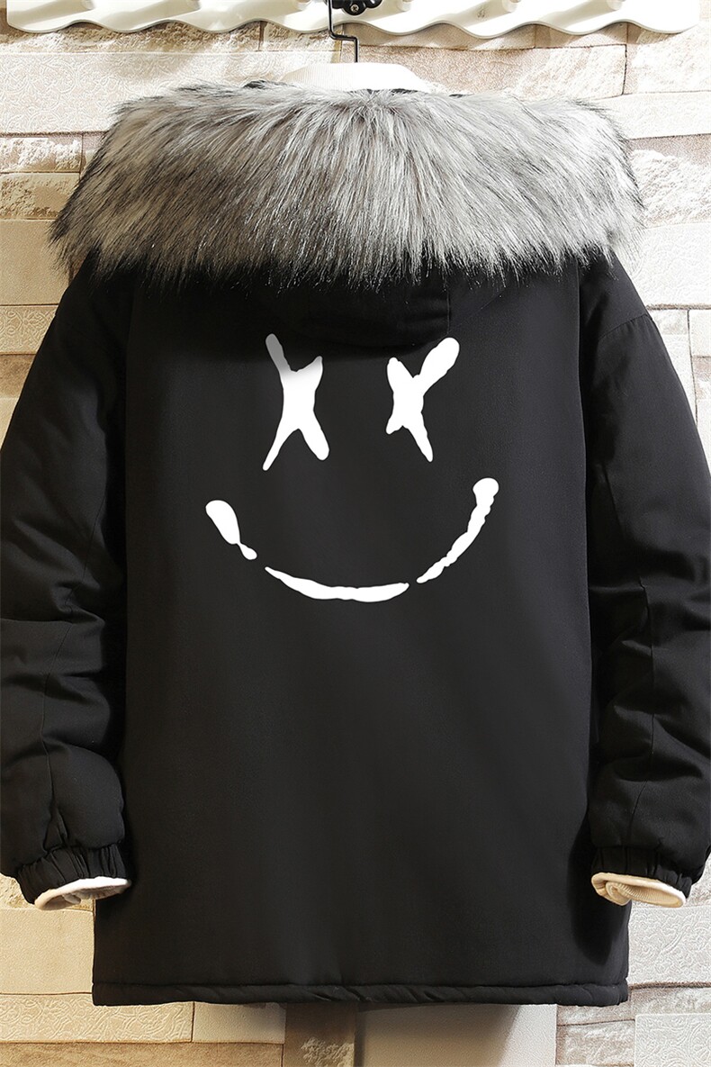 MM48190-P130冬季大毛领衣男士大码加厚袄男服砖墙,男装棉衣,电商A040A