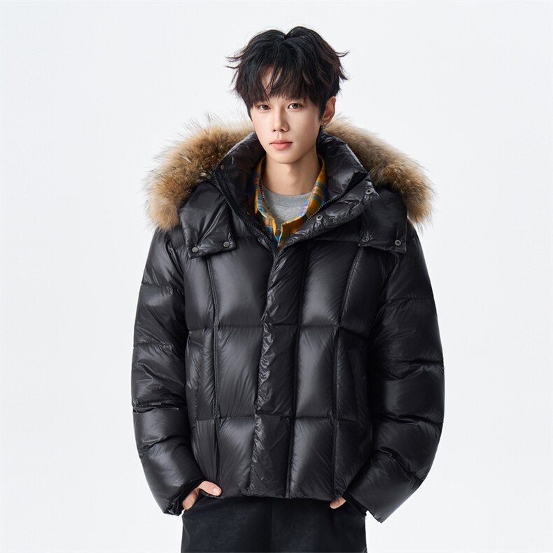 抖音标90绒现货原创潮牌情侣同款羽绒服C323-1-5709-P285,男装羽绒服,电商C323-1