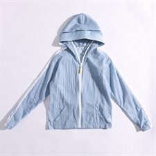 短款直筒薄款长袖2021年夏季件连帽短外套舒适修身纯色防晒衣，女装短外套，可可小西