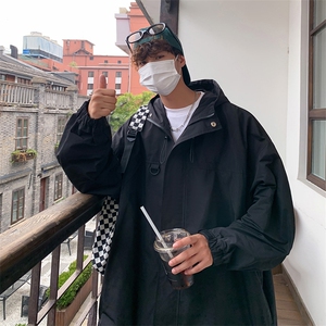 秋季宽松夹克男款大码连帽潮流外套男士茄克A266-JK9116-P80图片