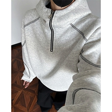 现货~420克高品质缉明线设计连帽卫衣外套WY978P78，女装短外套，星座908