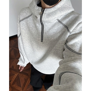 现货~420克高品质 缉明线设计连帽卫衣外套 WY978 P78图片