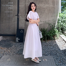 法式浪漫浅紫色连衣裙女夏2025新款度假风公主裙流行温柔风超火，女装连衣裙，浙宝305