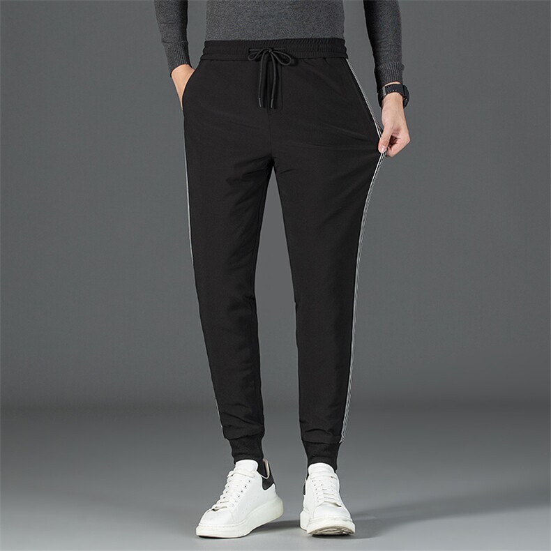 男士羽绒裤冬季新款中年商务休闲白鹅绒男裤厚款保暖爸爸装长裤子，男装棉裤，电商B212（原钱塘6029）