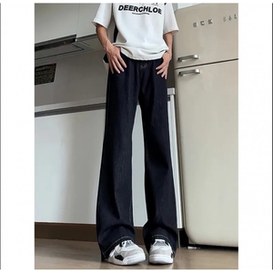 美式丹宁原牛黑潮牛仔裤男女cleanfit宽松直筒长裤K70826-P45网图图片