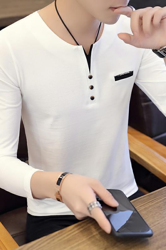 9831-P30春秋季长袖t恤男士韩版潮流薄款打底小衫秋衣上衣服男装,男装T恤,电商D310（原电商305）