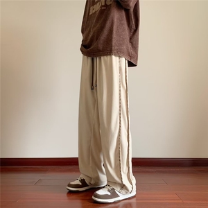 裤子男秋冬宽松直筒潮流风美式休闲裤痞帅高级感喇叭春秋 KH937图片