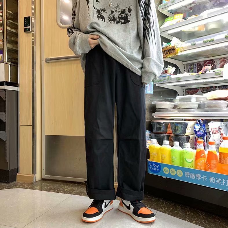 秋冬季ins港风青少年学生运动裤纯棉A525P38,男装休闲裤,星座1116-2