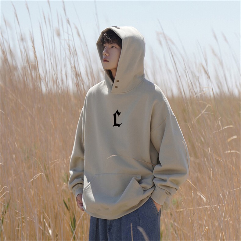 供抖音丶重磅加绒高品棉350克排扣连帽c卫衣LW6077-特p58控78,男装卫衣,星座508（原C305）