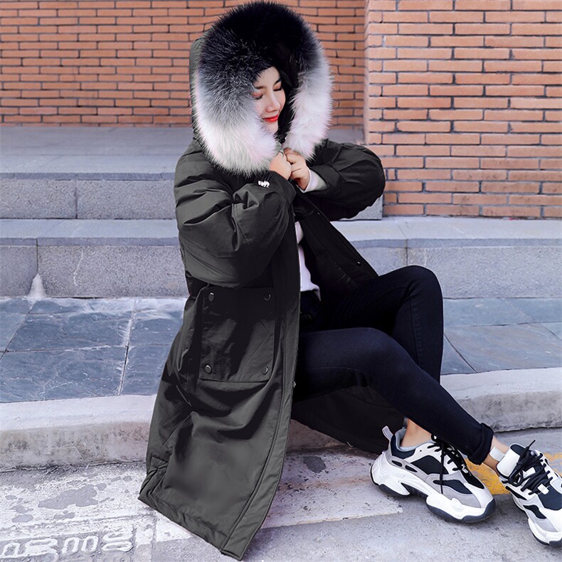 时尚优雅潮流连帽棉衣2020年冬季中长款休闲刺绣棉服,女装棉衣/棉服,天丝秀
