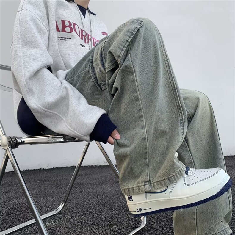 高街街头hiphop潮流设计工装牛仔裤百搭休闲裤N820-P50,男装牛仔裤,星座308B-1