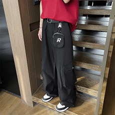 潮牌运动裤男夏季薄款垂感宽松直筒新款休闲百搭长裤子KZ85，女装休闲裤，星座1116A-1（原606A）