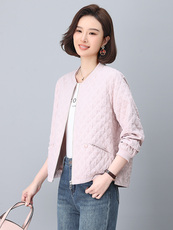 减龄polo外套女春款宽松短款小个子休闲开衫上衣Y15439，女装短外套，雪樱依海