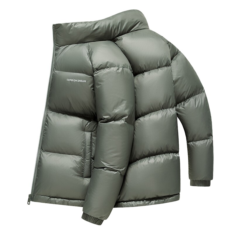 冬季加厚立领羽绒服印花字母宽松休闲外套羽绒衣A266-YR2513-P215，男装羽绒服，电商A266