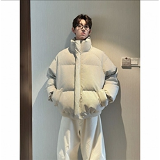 网图【帆布皮】冬季立体纹理感立领棉服男保暖棉衣M900-P110，男装棉衣，星座1213