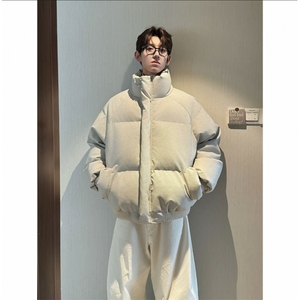 网图【帆布皮】冬季立体纹理感立领棉服男保暖棉衣M900-P110图片