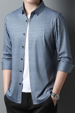 H9023春夏男士长袖精品无痕长袖格子衬衫欧货品质大货P72，男装衬衫，钱塘207-3