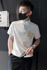 精神小伙夏季男士短袖体恤潮牌印花半袖翻领Polo衫C208-8886-P38，男装T恤，电商C208