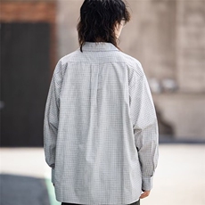 J53-P38春秋季开衫千鸟格长袖衬衫男女生宽松休闲高级感bf衬衣，男装衬衫，电商B323A