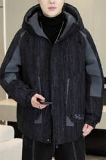 秋冬男式加绒加厚夹克男时尚派克服加厚棉衣男外套MY8650-P93，男装夹克，星座310B-3
