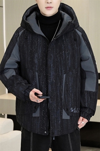 秋冬男式加绒加厚夹克男时尚派克服加厚棉衣男外套MY8650-P93图片