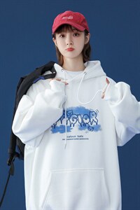 主推 中性风卫衣男连帽宽松外套 X-416B-1-WL121-P38限58图片